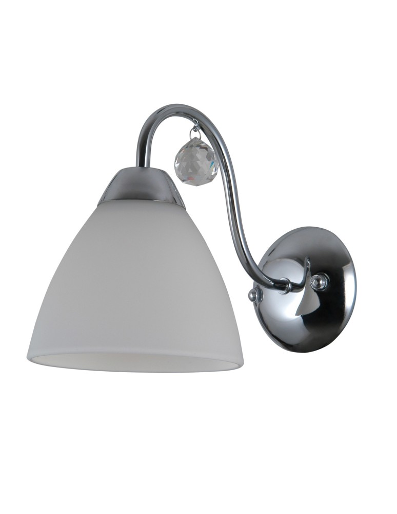 Wall lamps - ITALUX Lugano Wall lamp E27 1x40W Chrome/White WL-5643-1 - product kolory-swiatla.pl 1