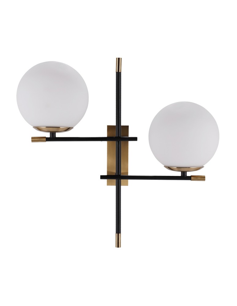 Wall lamps - ITALUX Stelia Wall lamp E14 2x5W Black/Brown WL-43660-2 - product kolory-swiatla.pl 1