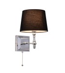 Wall lamps with lampshade - ITALUX Luno Wall lamp E27 1x40W Chrome/Black WL-2021-1 - product 1
