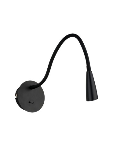 ITALUX Paola LED wall lamp integrated 3W 3000K 120lm Black WB88779-BK