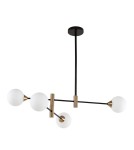 Pendant lamps spheres - ITALUX Marino Pendant G9 4x25W Black/Brass PND-9148-4-OPAL - product 1