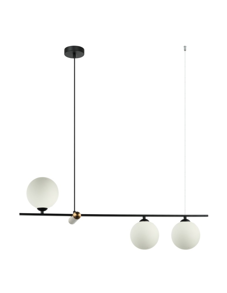 Pendant lamps spheres - ITALUX Barletta Pendant G9 3x25W Brown/Black PND-76540-3-BK - product kolory-swiatla.pl 1