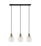Pendant lamps on a strip - ITALUX Lamezia Pendant E27 3x40W Brown/Black PND-67594-3-BRO+CL - product 1