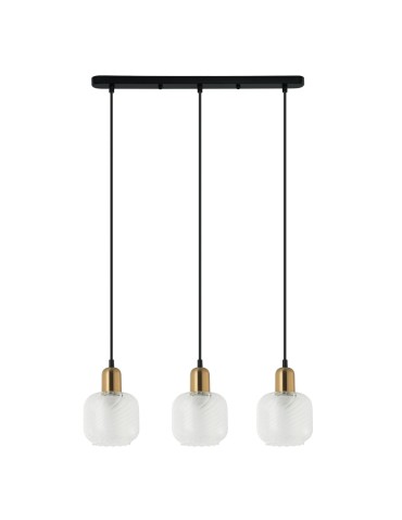 ITALUX Lamezia Pendant E27 3x40W Brown/Black PND-67594-3-BRO+CL