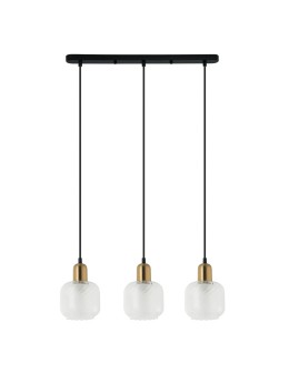 ITALUX Lamezia Pendant E27 3x40W Brown/Black PND-67594-3-BRO+CL