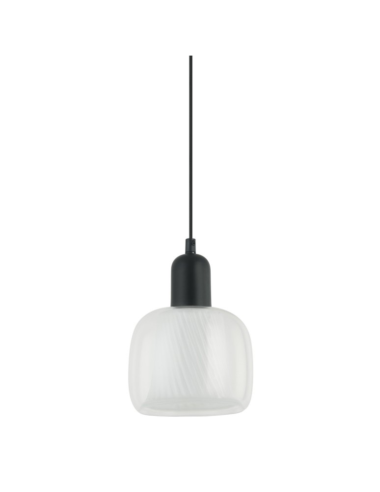 Pendant lamps - ITALUX Lamezia Pendant E27 1x40W Black PND-67594-1-BK+CL - product kolory-swiatla.pl 1