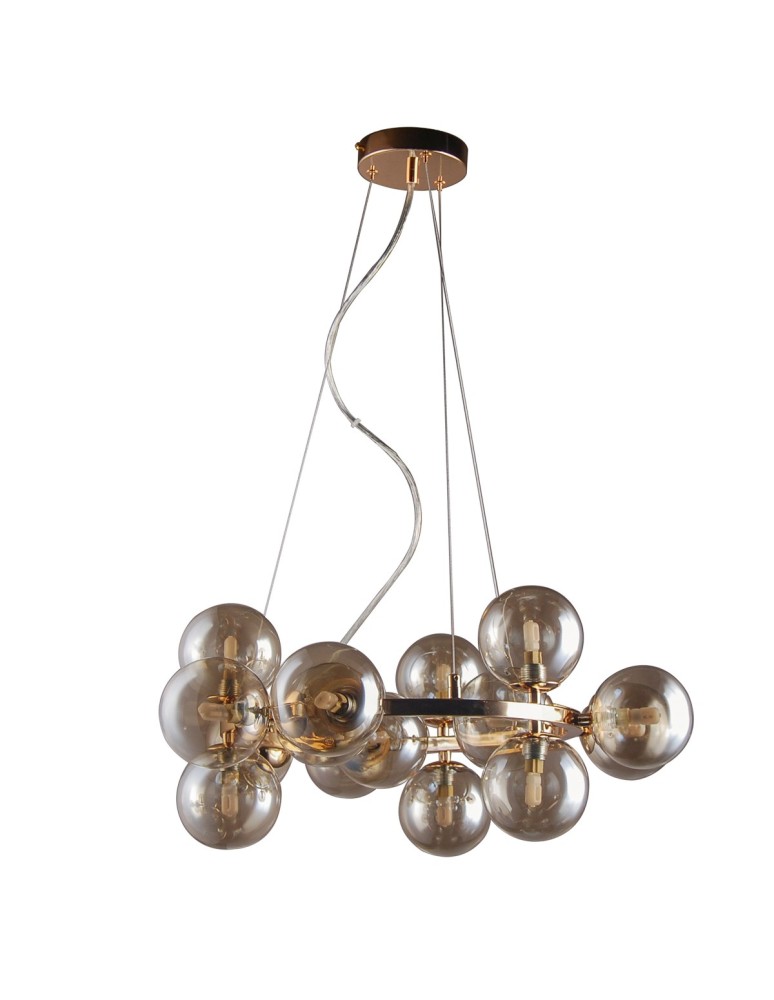 Pendant lamps spheres - ITALUX Marbelio Pendant G9 15x28W Gold/Conia PND-6161-15 GO+CO - product kolory-swiatla.pl 1