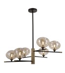 Pendant lamps - ITALUX Mesta Pendant G9 6x5W Black/Brown PND-58856-6-MB-AB - product 1