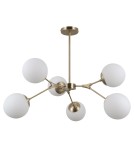 Pendant lamps spheres - ITALUX Annes Pendant E14 6x5W Brown PND-56980-6C - product 1