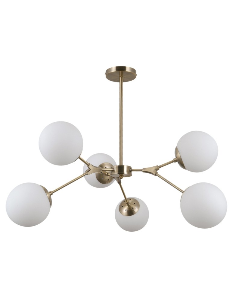 Pendant lamps spheres - ITALUX Annes Pendant E14 6x5W Brown PND-56980-6C - product kolory-swiatla.pl 1