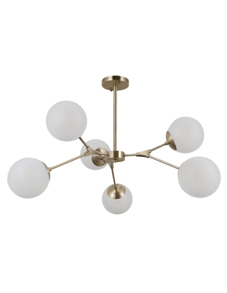 Pendant lamps spheres - ITALUX Annes Pendant E14 6x5W Brown PND-56980-6B - product kolory-swiatla.pl 1