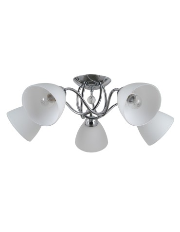 ITALUX Lugano Ceiling E27 5x40W Chrome/White PND-5643-5