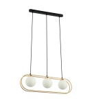 Pendant lamps spheres - ITALUX Grosetta Pendant G9 3x25W Gold/Black PND-53423-3-GD. - product 1