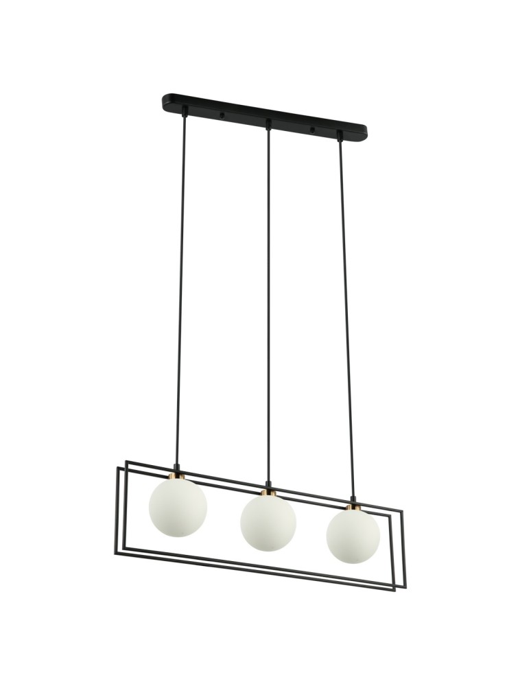 Pendant lamps spheres - ITALUX Grosetta Pendant G9 3x25W Black PND-53423-3-BK - product kolory-swiatla.pl 1