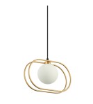 Pendant lamps spheres - ITALUX Grosetta Pendant G9 1x25W Gold/Black PND-53423-1-GD - product 1