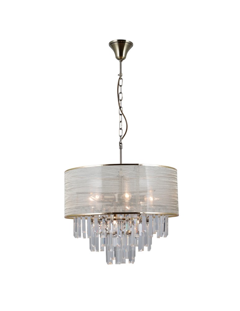 Glamour chandeliers - ITALUX Torreia Pendant E14 8x40W Brass PND-45660-8 - product kolory-swiatla.pl 1
