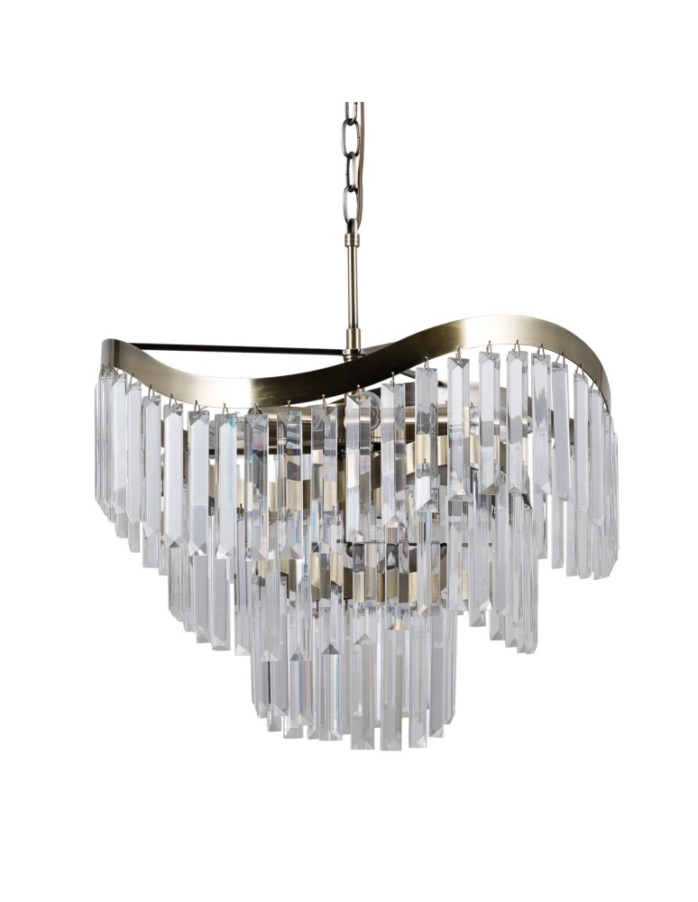 Glamour chandeliers - ITALUX Sabriga Pendant E14 8x40W Brown PND-44544-8 - product kolory-swiatla.pl 1