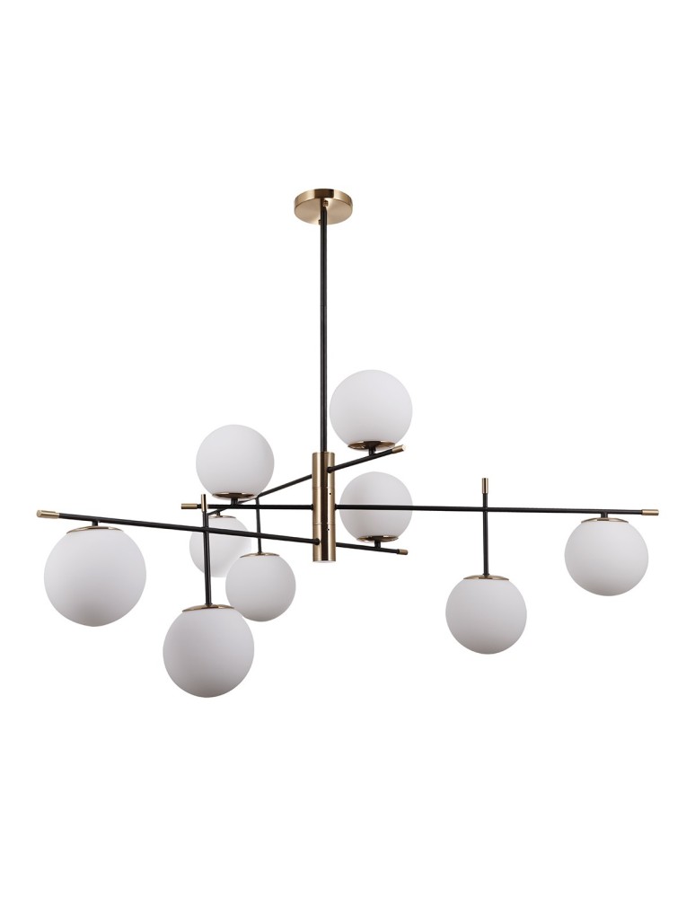 Pendant lamps spheres - ITALUX Stelia Pendant E14 9x5W Black/Brown PND-43660-9 - product kolory-swiatla.pl 1