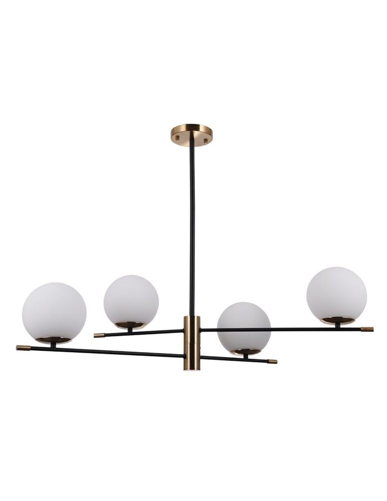 Pendant lamps spheres - ITALUX Stelia Pendant E14 4x5W Black/Brown PND-43660-4 - product kolory-swiatla.pl 1