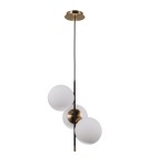 Pendant lamps spheres - ITALUX Stelia Pendant E14 3x5W Black/Brown PND-43660-3 - product 1