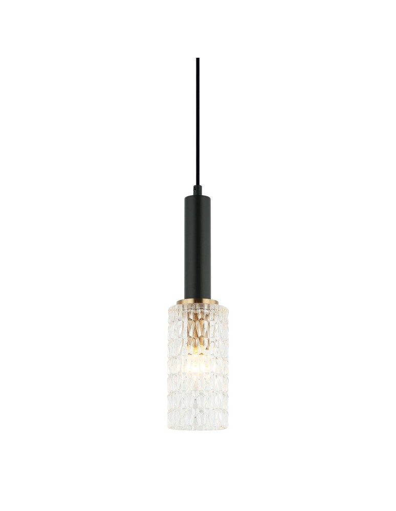 Pendant lamps - ITALUX Perola Pendant E14 1x40W Black/Gold PND-43363-1 BK+BR - product kolory-swiatla.pl 1