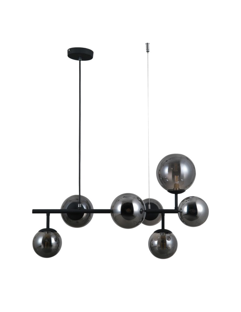 Pendant lamps spheres - ITALUX Frontera Pendant G9 7x5W Black PND-40423-7 - product kolory-swiatla.pl 1