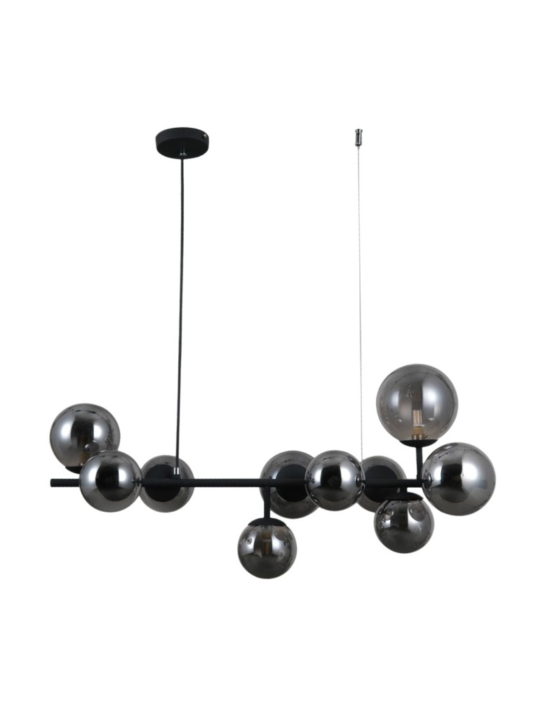 Pendant lamps spheres - ITALUX Frontera Pendant G9 10x5W Black PND-40423-10 - product kolory-swiatla.pl 1