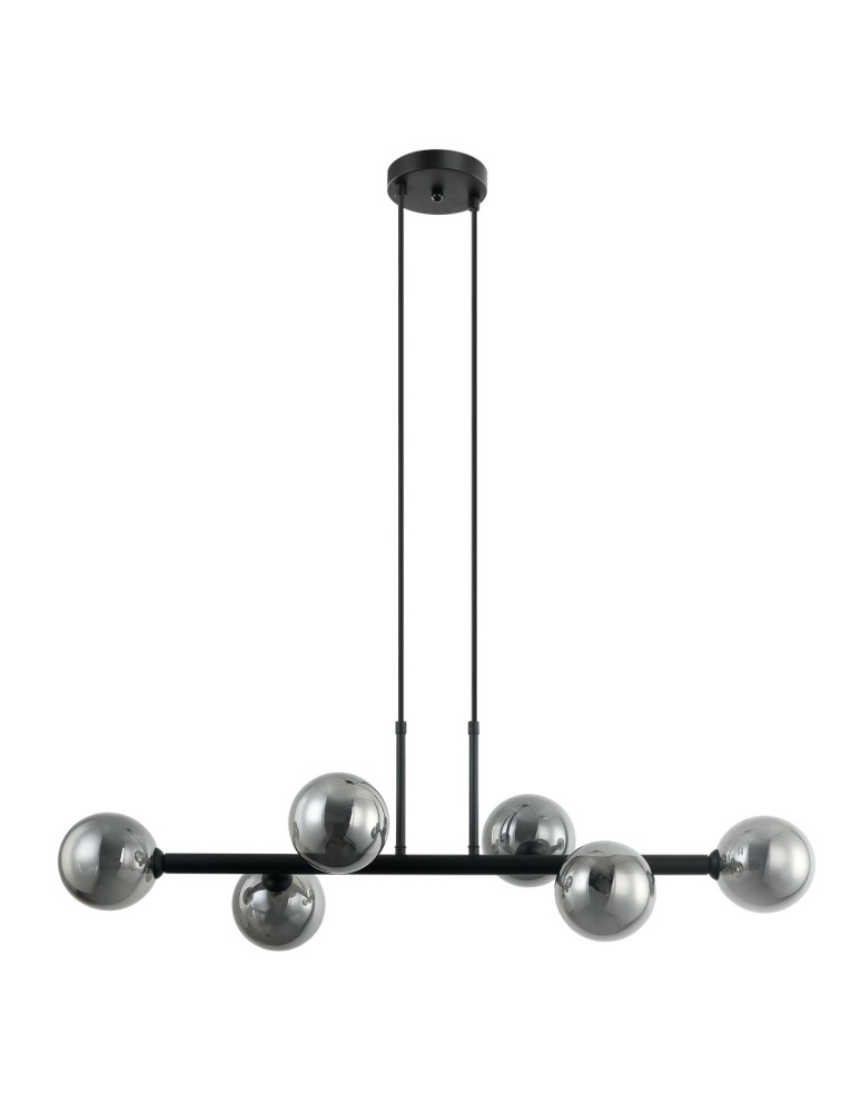 Lampy wiszące - ITALUX Olbia Wisząca G9 6x25W Czarny PND-38679-6-BK+SG - produkt kolory-swiatla.pl 1