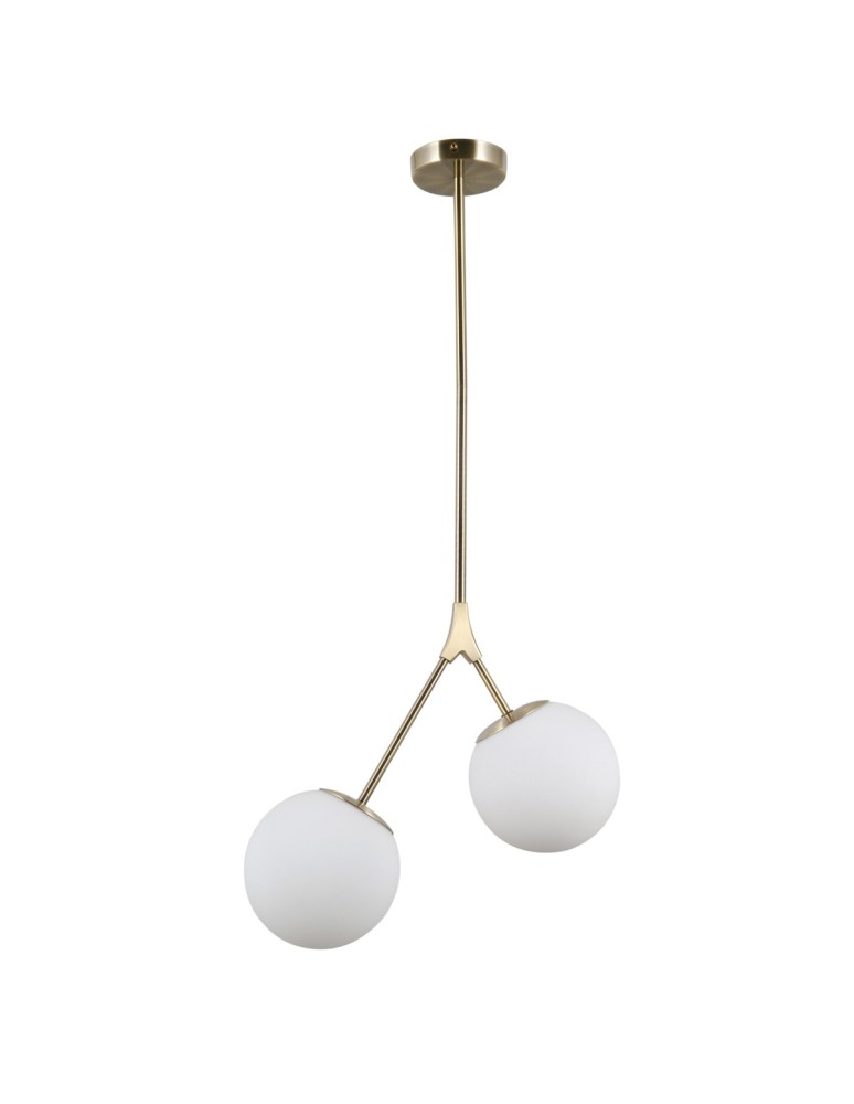 Pendant lamps spheres - ITALUX Caserta Pendant E14 2x5W Brown PND-33245-2 - product kolory-swiatla.pl 1