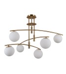 Pendant lamps - ITALUX Senai Pendant G9 6x5W Brass PND-31322-6-HB - product 1