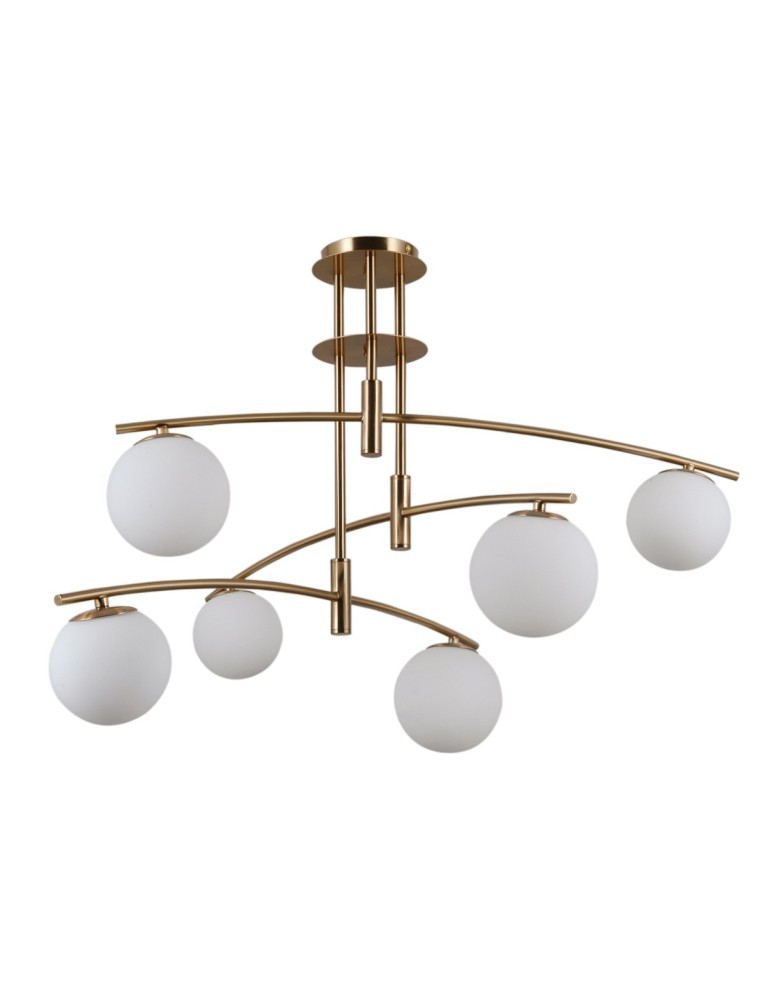 Pendant lamps - ITALUX Senai Pendant G9 6x5W Brass PND-31322-6-HB - product kolory-swiatla.pl 1