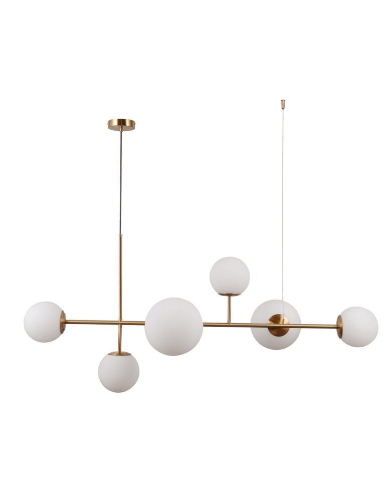 Pendant lamps - ITALUX Vailante Pendant E27+E14 6x5W Brass PND-31221-6-HBR - product kolory-swiatla.pl 1