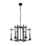 Loft chandeliers - ITALUX Aspen Pendant E14 6x40W Black PND-31186-6A-BL - product 1