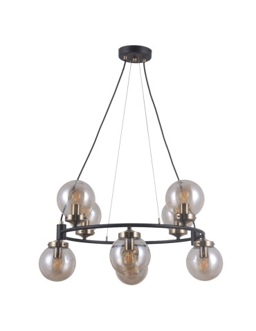 ITALUX Galvez Pendant E14 8x5W Black/Brown PND-28622-8A