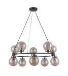 Pendant lamps spheres - ITALUX Galvez Pendant E14 10x5W Black/Brown PND-28622-10A. - product 1