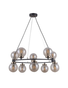 ITALUX Galvez Pendant E14 10x5W Black/Brown PND-28622-10A.