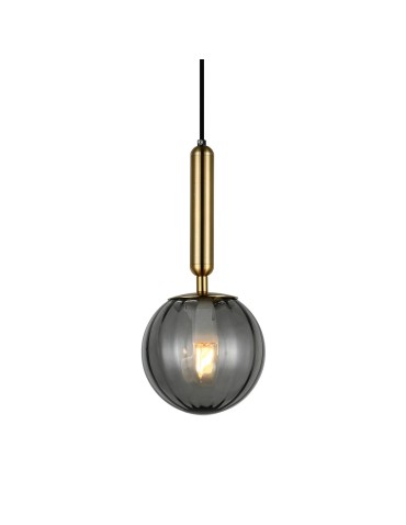 ITALUX Ravena Pendant E27 LED integrated 1x5W Brass/Smoke PND-2324-1 BRO+SG