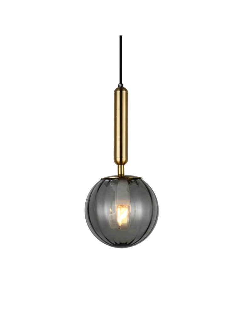 Pendant lamps - ITALUX Ravena Pendant E27 LED integrated 1x5W Brass/Smoke PND-2324-1 BRO+SG - product kolory-swiatla.pl 1