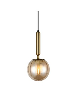 ITALUX Ravena Wisząca E27 LED zintegrowany 1x5W Mosiądz/Bursztyn PND-2324-1 BRO+AMB