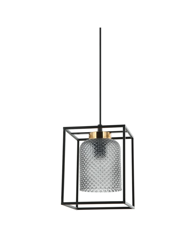 Pendant lamps - ITALUX Sinella Pendant E27 1x40W Black PND-23231-1-BK+SG - product kolory-swiatla.pl 1
