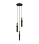 Pendant lamps - ITALUX Isidora Pendant GU10 3x25W Black/Brown PND-14290-3-BRO-BK - product 1