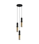 Pendant lamps - ITALUX Isidora Pendant GU10 3x25W Black/Brown PND-14290-3-BK-BRO - product 1