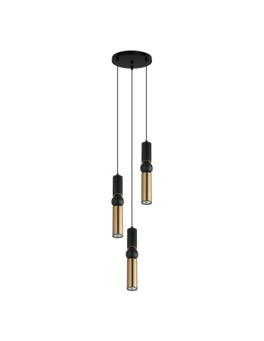 ITALUX Isidora Pendant GU10 3x25W Black/Brown PND-14290-3-BK-BRO