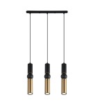 Loft pendant lamps - ITALUX Isidora Pendant GU10 3x25W Black/Brown PND-14290-3A-BK-BRO - product 1