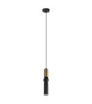 Loft pendant lamps - ITALUX Isidora Pendant GU10 1x25W Black/Brown PND-14290-1-BRO-BK - product 1