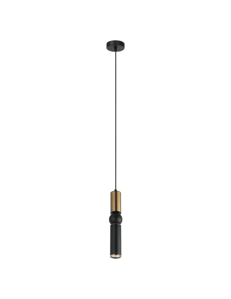 Loft pendant lamps - ITALUX Isidora Pendant GU10 1x25W Black/Brown PND-14290-1-BRO-BK - product kolory-swiatla.pl 1