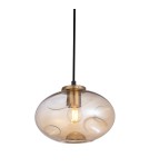 Pendant lamps - ITALUX Hatella Pendant E27 1x40W Copper/Black PND-112038-1-BRO+AMB - product 1