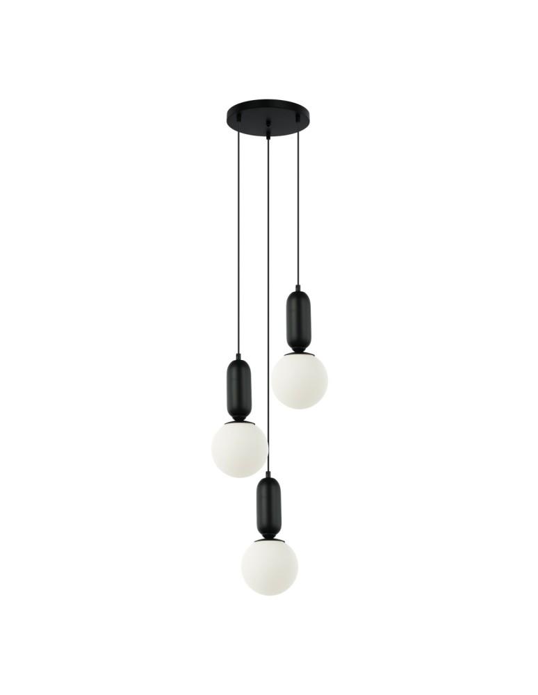 Pendant lamps spheres - ITALUX Aldeva Pendant E27 3x40W Black PND-02340-3S-BK - product kolory-swiatla.pl 1