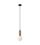 Pendant lamps spheres - ITALUX Aldeva Pendant E27 1x40W Black/Brown PND-02340-1S-BRO - product 1