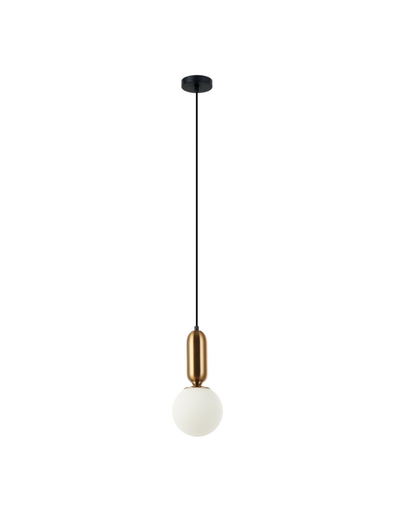 Pendant lamps spheres - ITALUX Aldeva Pendant E27 1x40W Black/Brown PND-02340-1S-BRO - product kolory-swiatla.pl 1